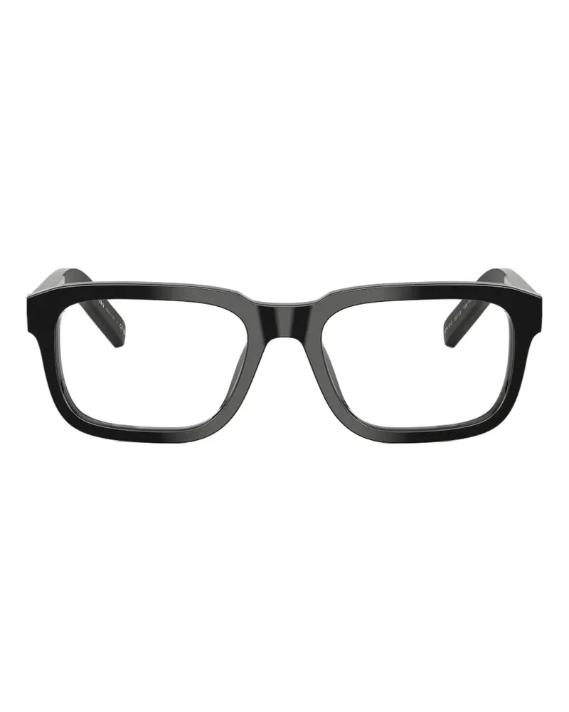Prada Brille mit eckigem Gestell - Schwarz Schwarz