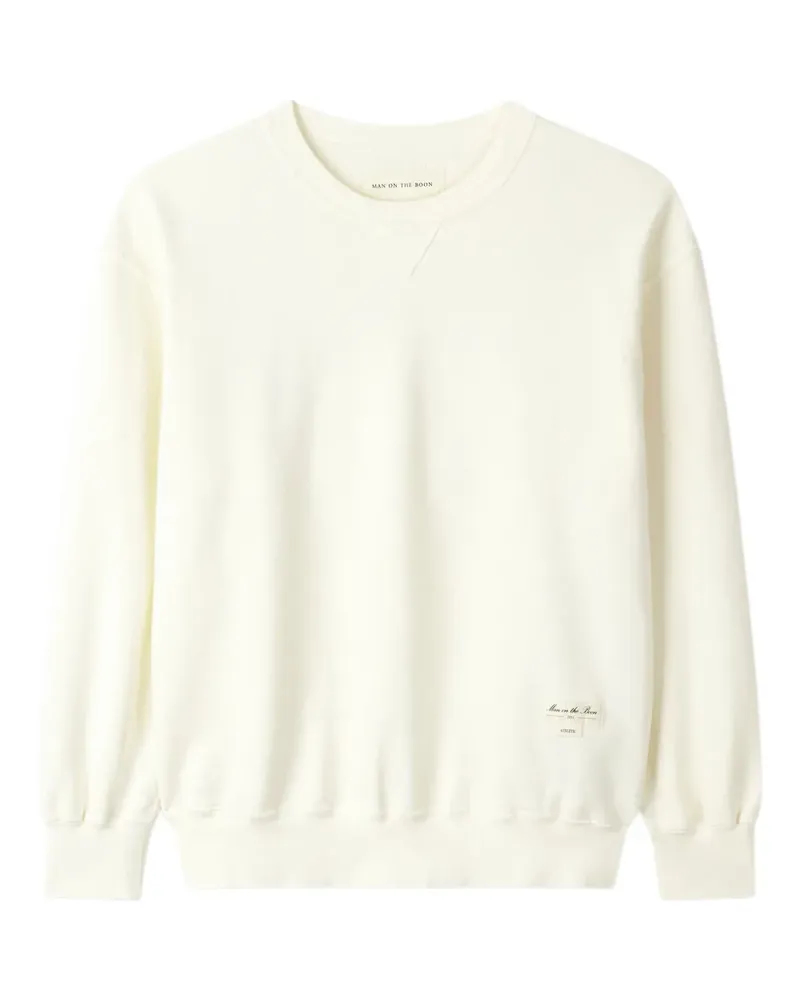 ManOnTheBoon Sweatshirt mit V-Ausschnitt - Weiß Weiß
