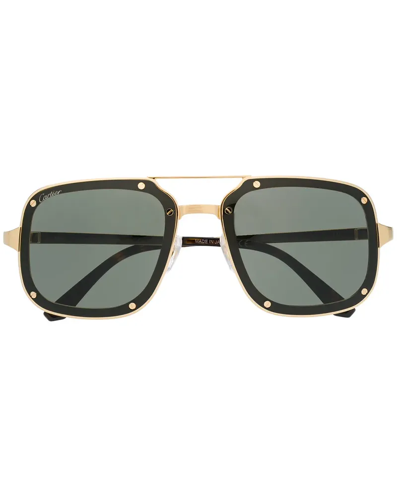Cartier Eckige Sonnenbrille - Braun Braun