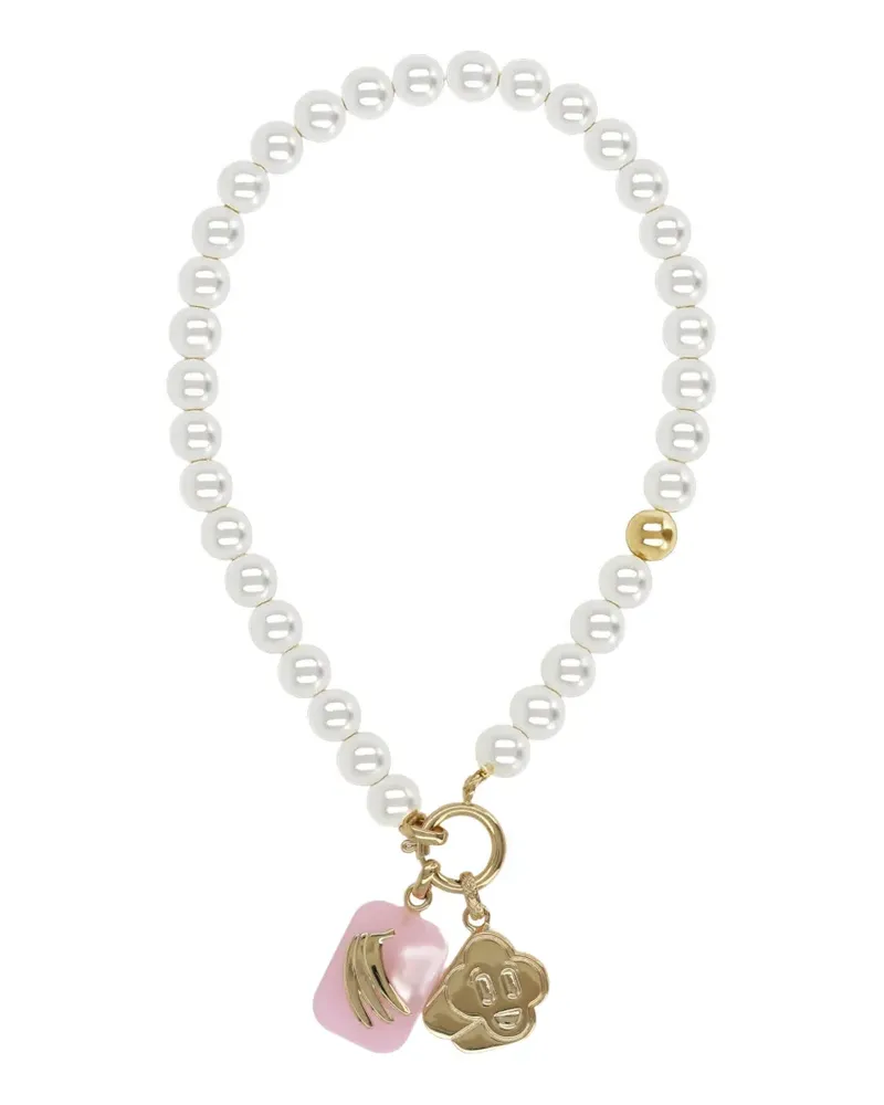 Casablanca Paris pearl-embellished necklace - Weiß Weiß