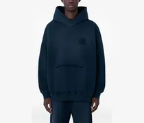 Texturierter Hoodie - Blau