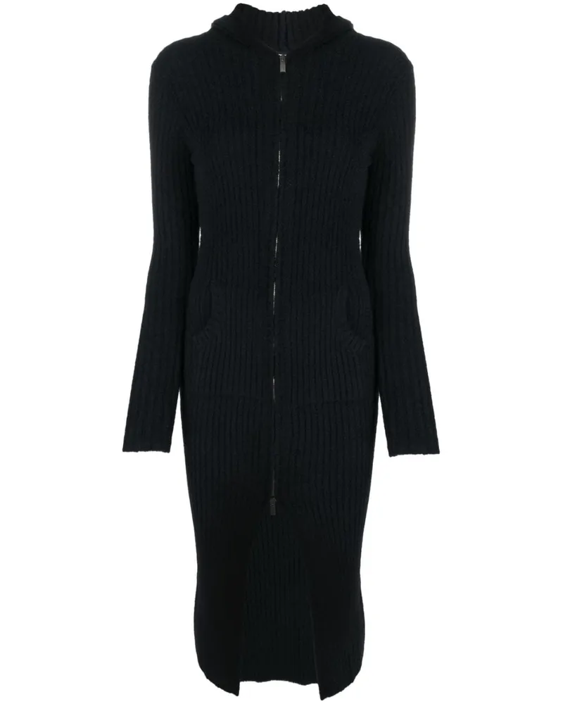 Blumarine Geripptes Midikleid - Schwarz Schwarz