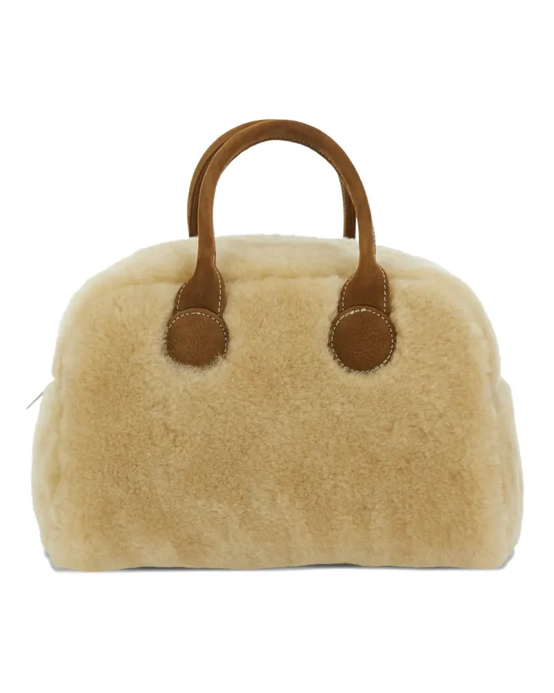 Marge Sherwood shearling tote bag - Nude Nude