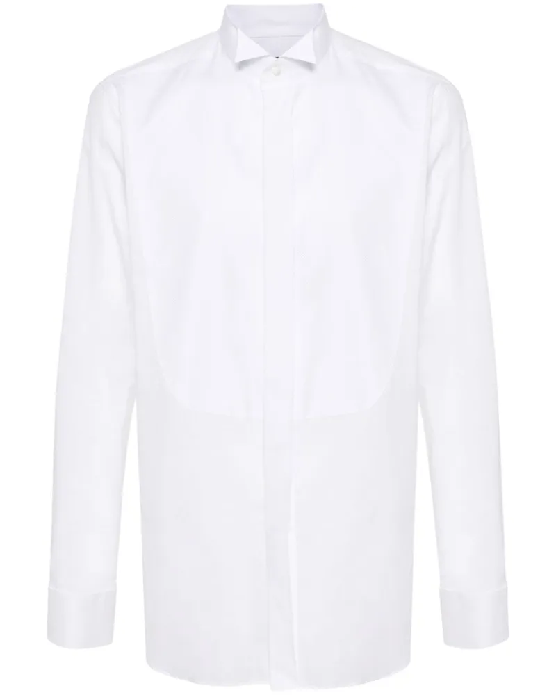 Canali Hemd aus Chambray - Weiß Weiß