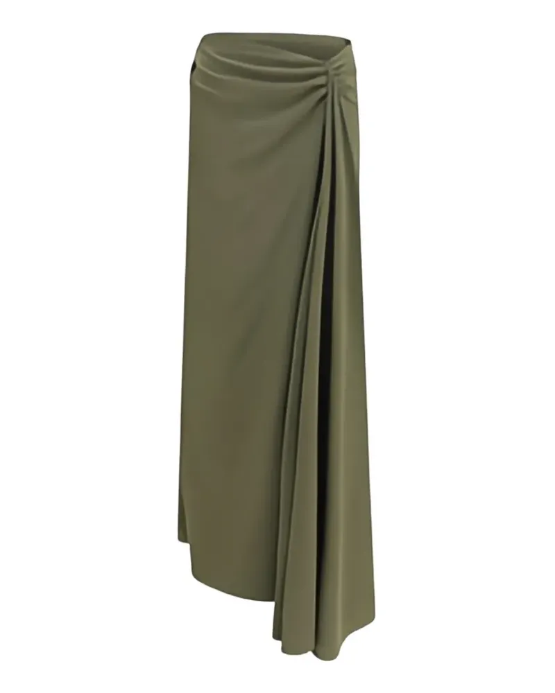 Alexander McQueen asymmetric-waist maxi skirt - Grün Grün