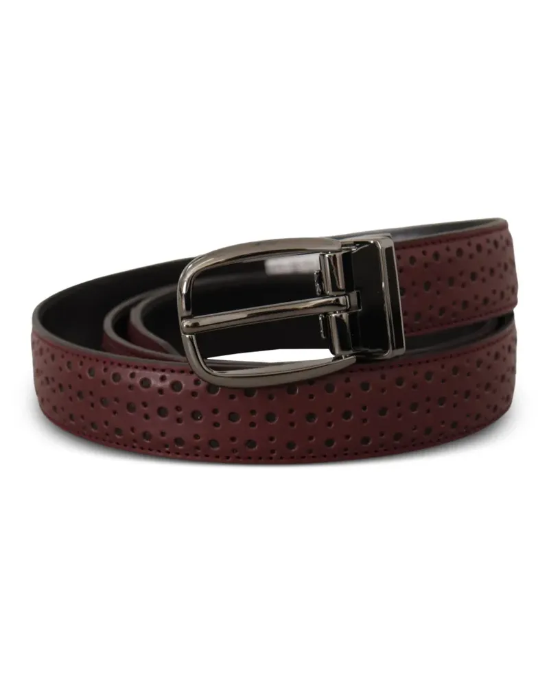Dolce & Gabbana Perforierter Gürtel - Rot Rot