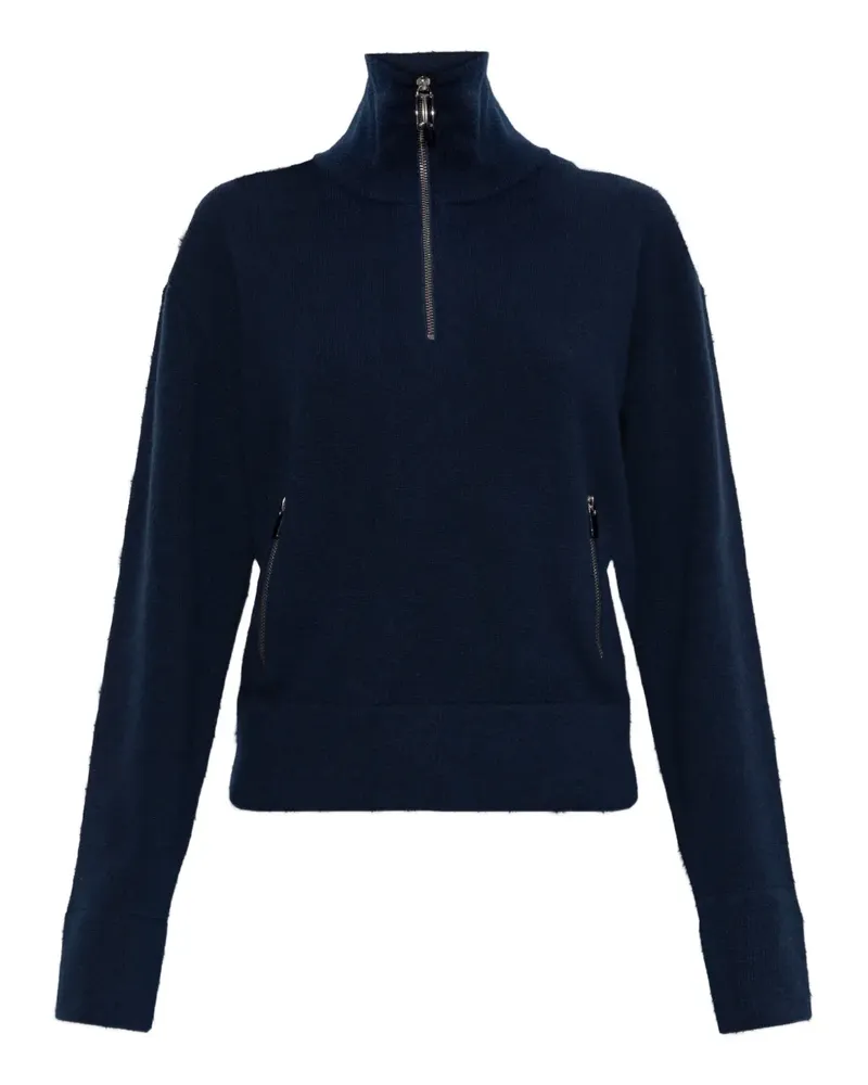Victoria Beckham Half-Zip Milano sweater - Blau Blau