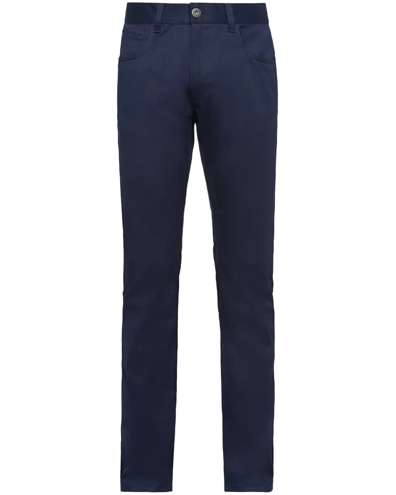 Prada Halbhohe Tapered-Jeans Blau