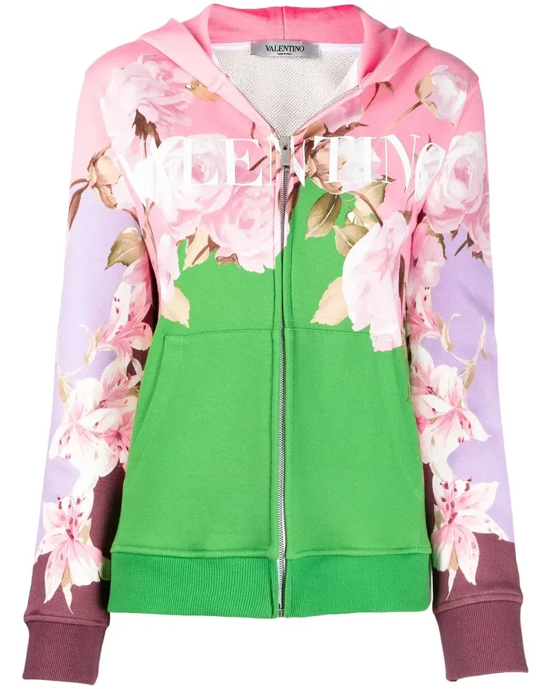 Valentino Garavani Hoodie mit Logo-Print - Grün Grün