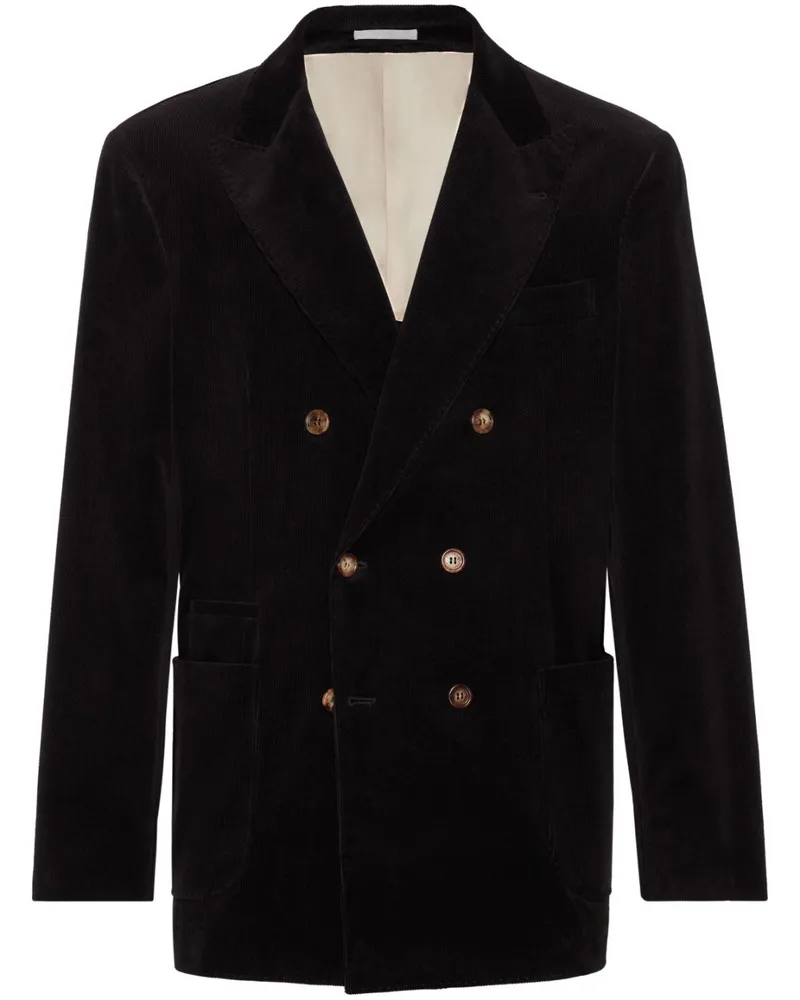 Brunello Cucinelli Doppelreihiges Sakko - Schwarz Schwarz