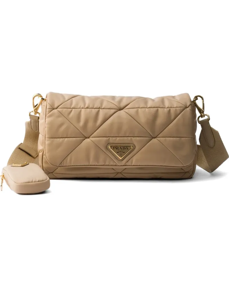Prada padded Re-Nylon shoulder bag - Nude Nude