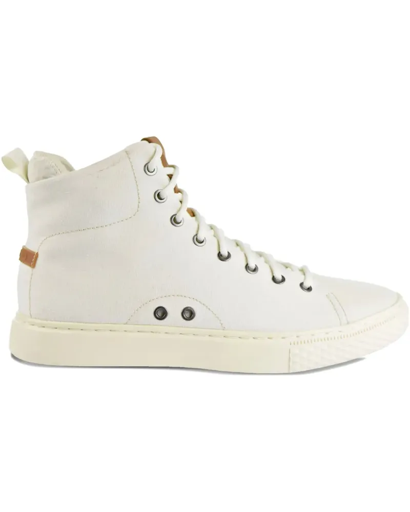 Ralph Lauren canvas high-top trainers - Weiß Weiß