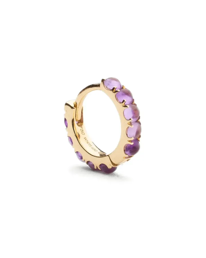 WHITE BIRD 18K yellow gold amethyst earring Gold