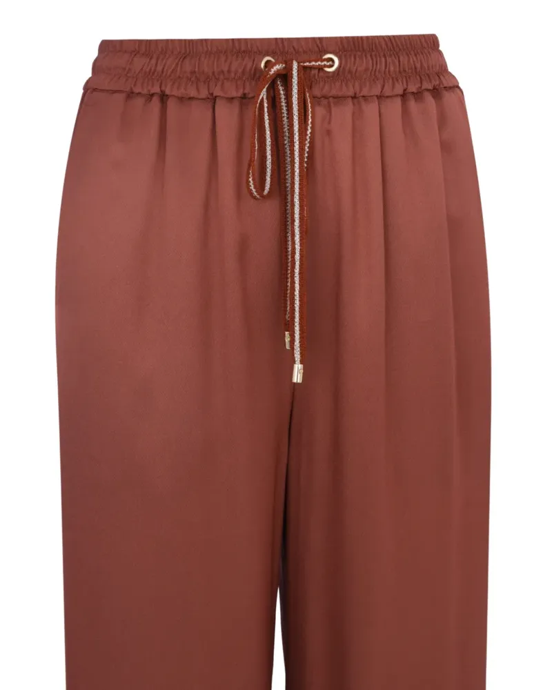 Lorena Antoniazzi drawstring-waist trousers - Braun Braun