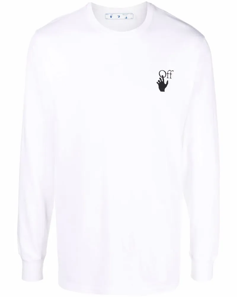 OFF-WHITE Langarmshirt mit Pfeil-Motiv - Weiß Weiß