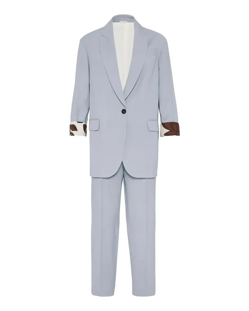 Brunello Cucinelli Einreihiger Anzug - Blau Blau