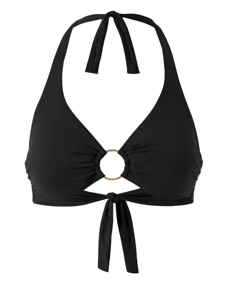 Melissa Odabash ring-detail halter bikini top - Schwarz Schwarz