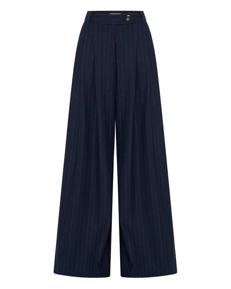 Anna Quan Hose mit Bundfalten - Blau Blau