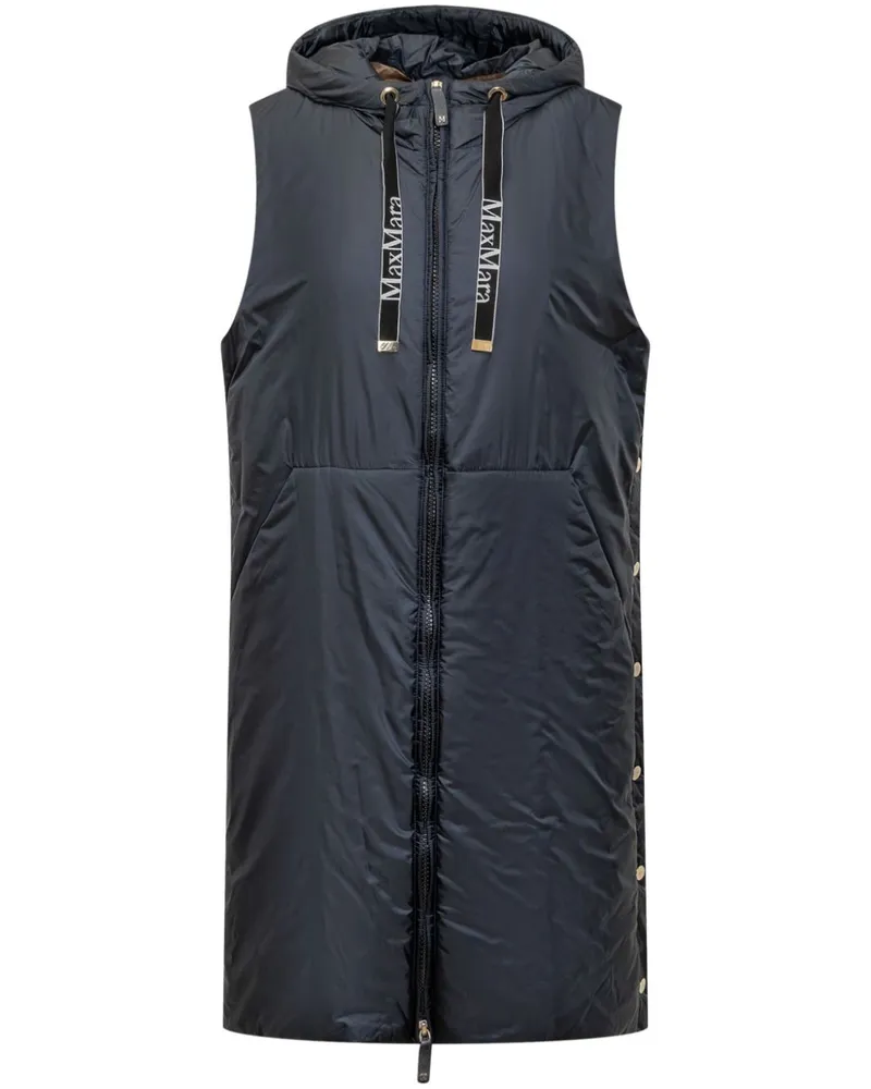 Max Mara Wasserabweisende Canvas-Weste - Schwarz Schwarz