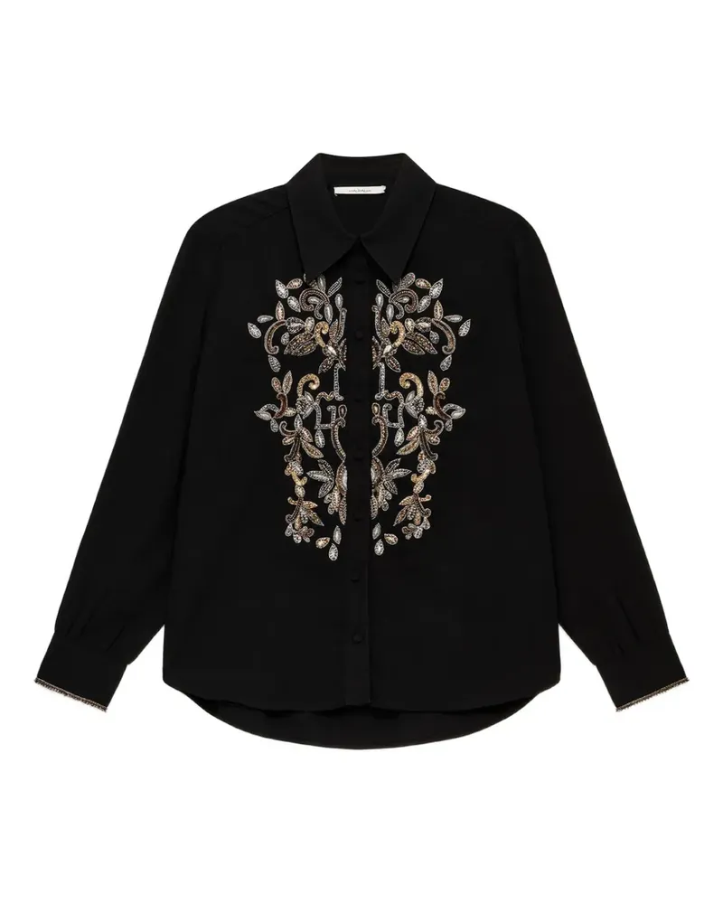 Maliparmi Verziertes Festive Threads Hemd - Schwarz Schwarz