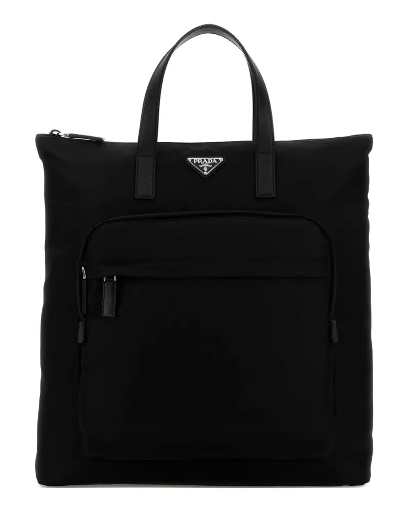 Prada logo tote bag - Schwarz Schwarz