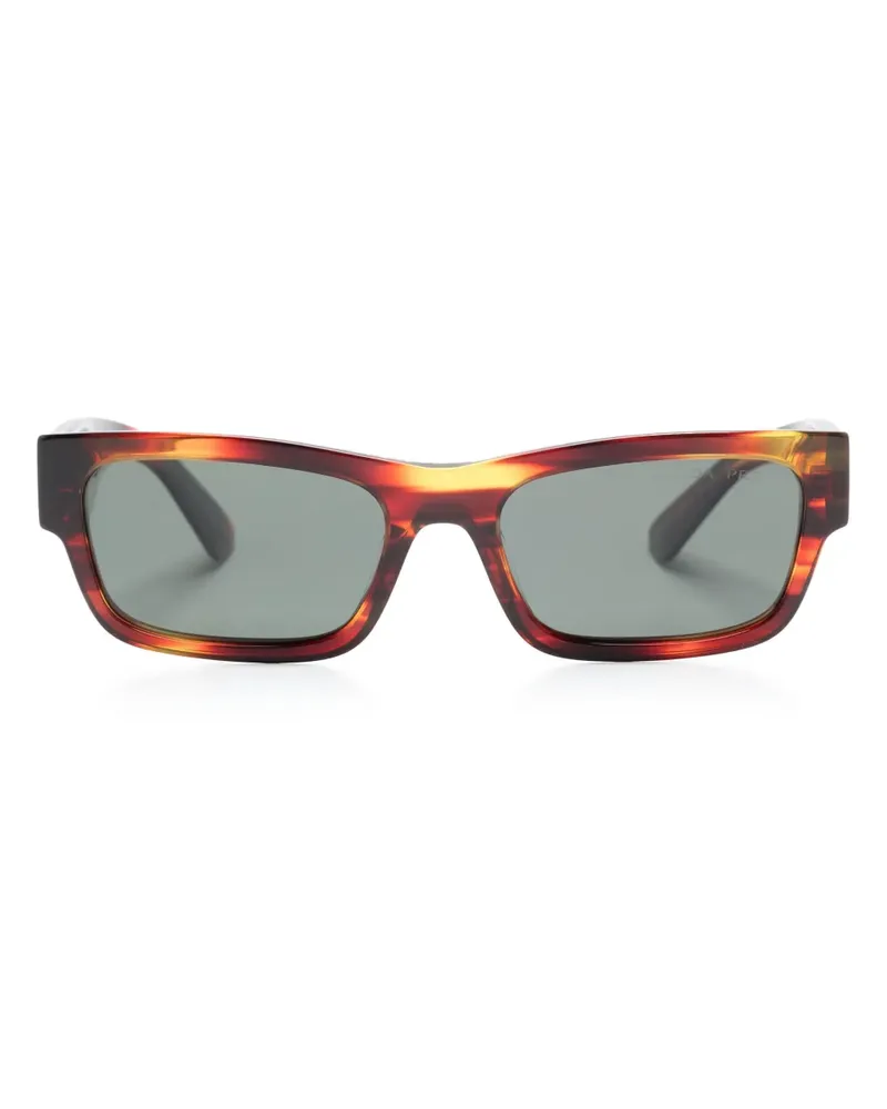 Prada Sonnenbrille mit eckigem Gestell - Braun Braun