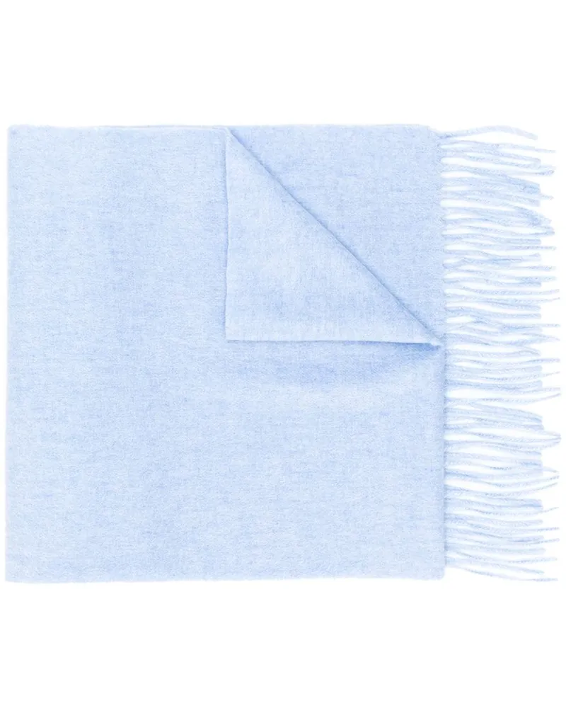 N.Peal Schal mit Webmuster - Blau Blau