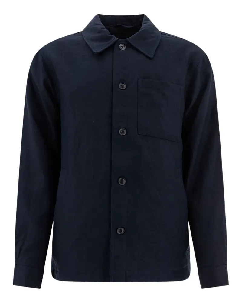 NN 07 Hemd aus Leinen - Blau Blau