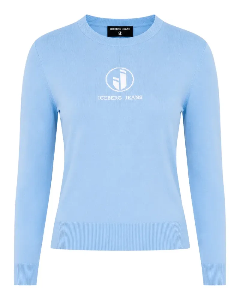 Iceberg logo-print sweater - Blau Blau