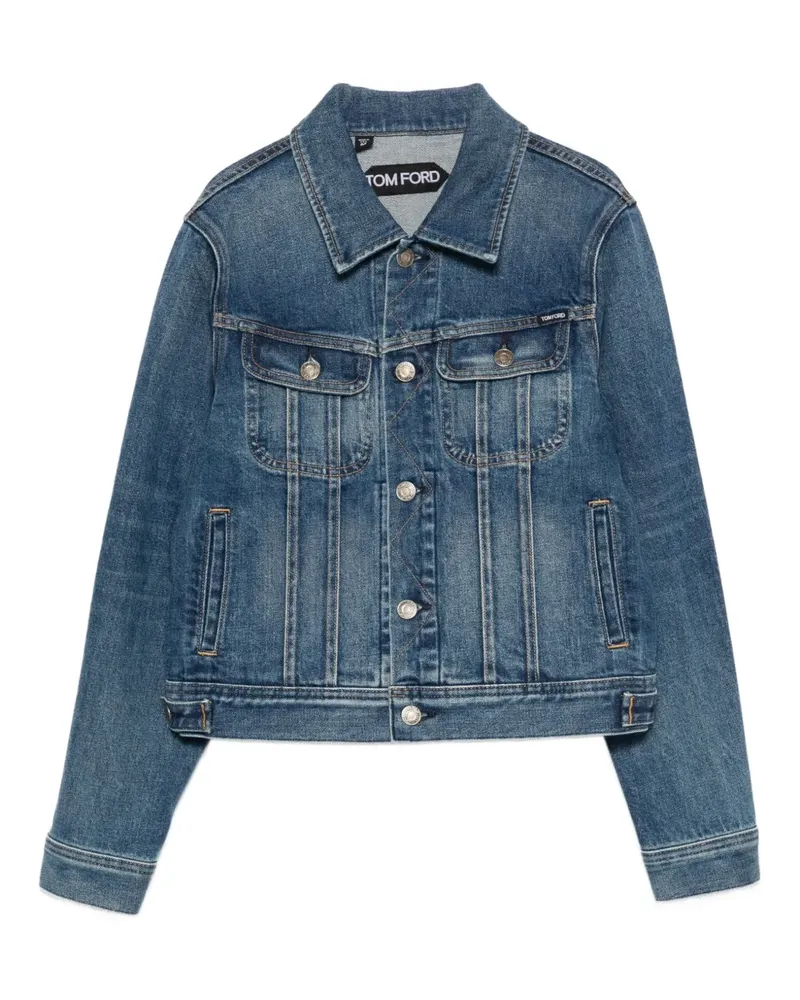 Tom Ford Geknöpfte Jeansjacke - Blau Blau