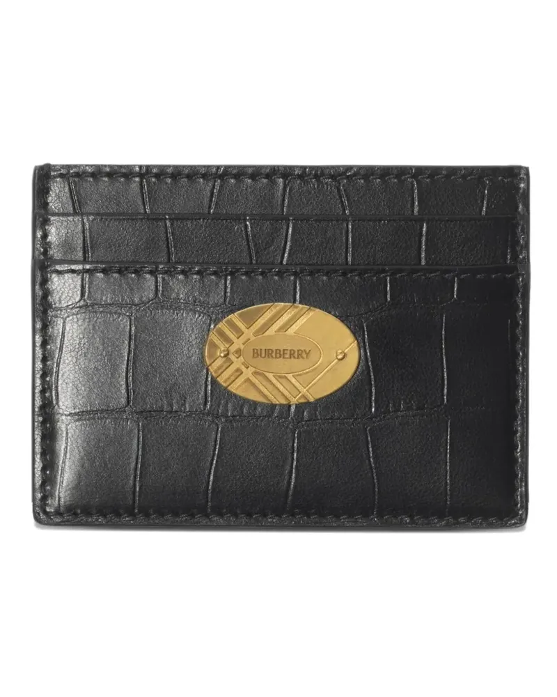 Burberry Cotswolds crocodile-effect logo wallet - Schwarz Schwarz