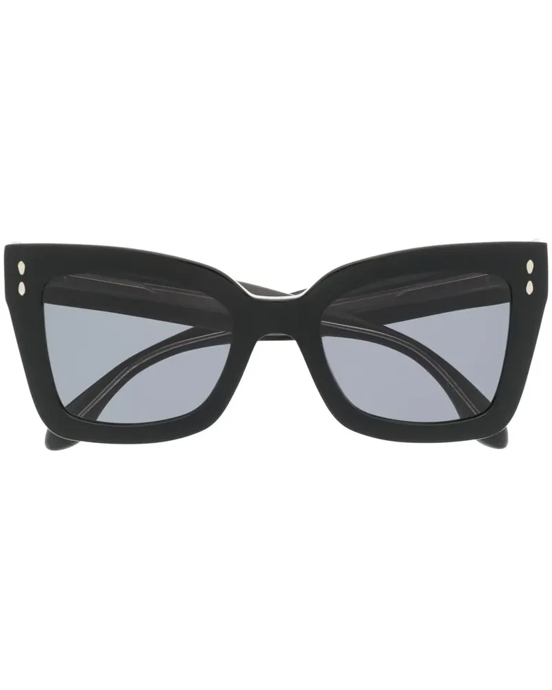 Isabel Marant Sonnenbrille mit eckigem Gestell - Schwarz Schwarz
