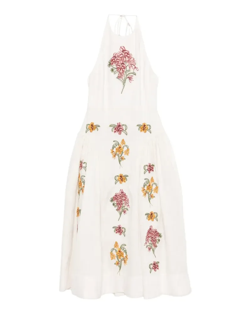 AGUA BENDITA Balsa Cordillera Neckholder-Midikleid - Nude Nude