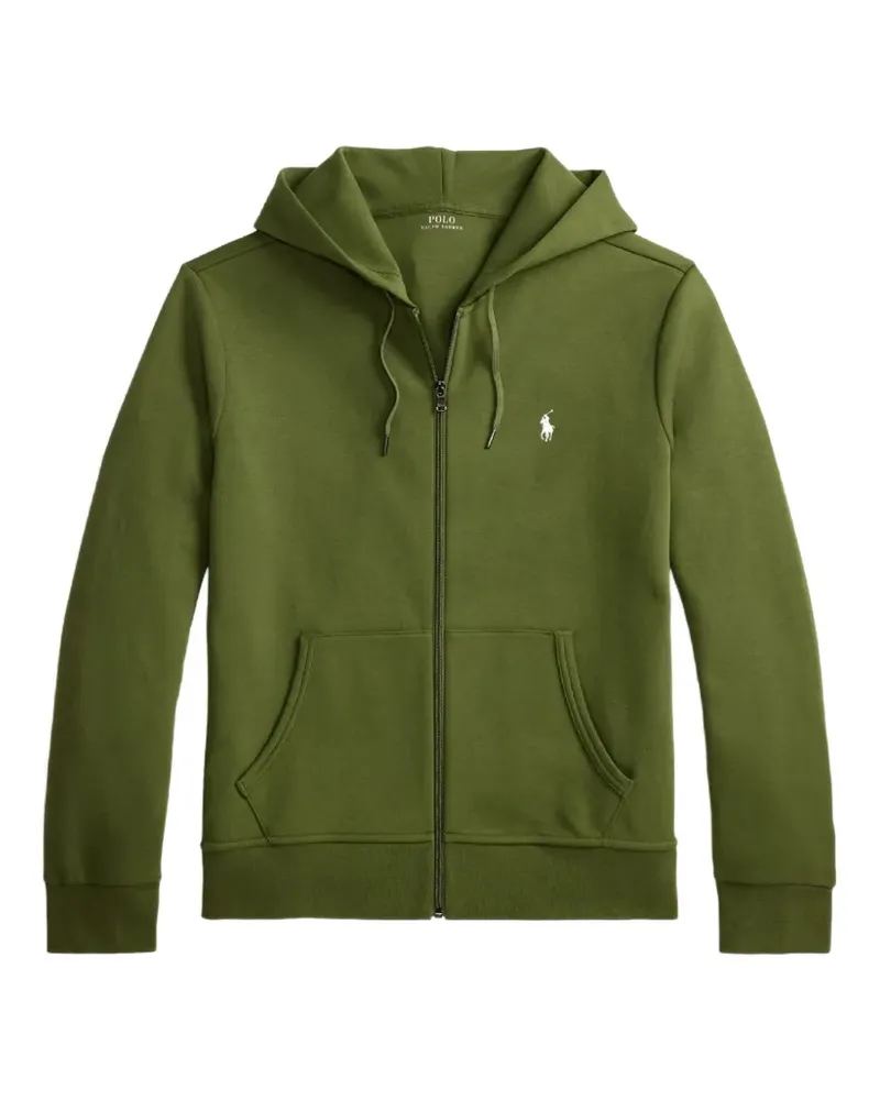 Ralph Lauren zip-up logo-embroidered sweater - Grün Grün