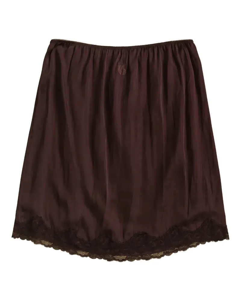 ba&sh Cesaria lace-trim mini skirt - Violett Violett