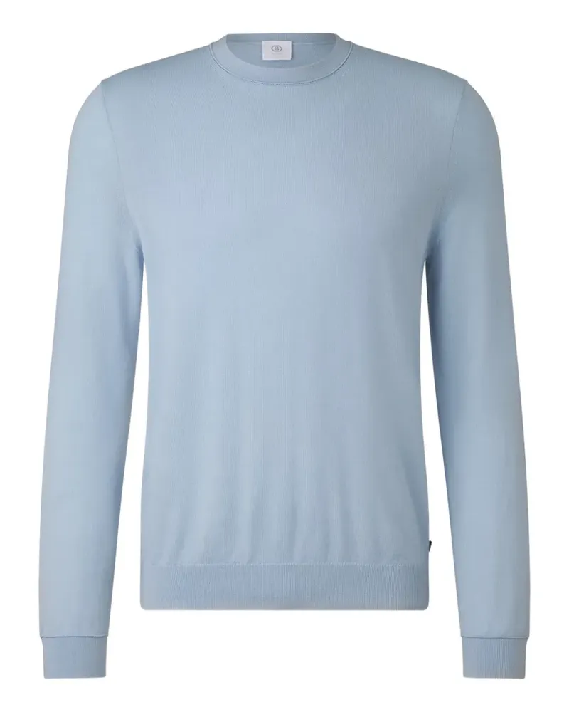 Bogner Pullover mit Rundhalsausschnitt und Ottoman-Detail - Blau Blau