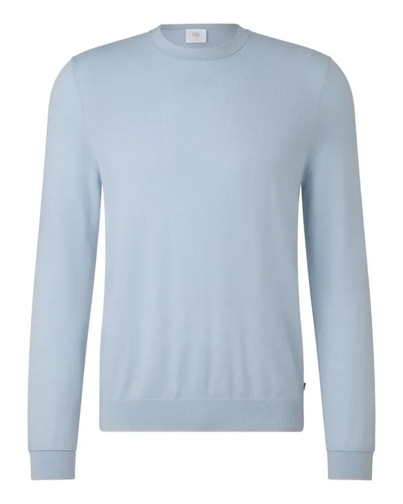 Bogner Pullover mit Rundhalsausschnitt und Ottoman-Detail - Blau Blau