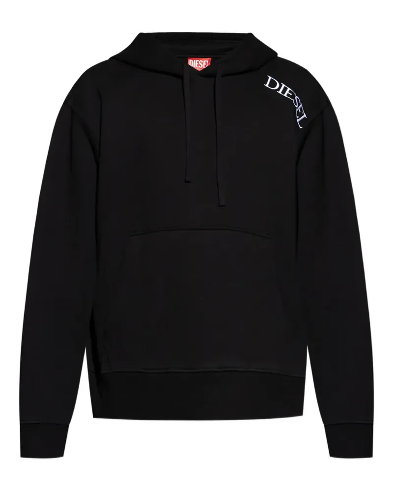 Diesel Hoodie mit Logo-Stickerei - Schwarz Schwarz