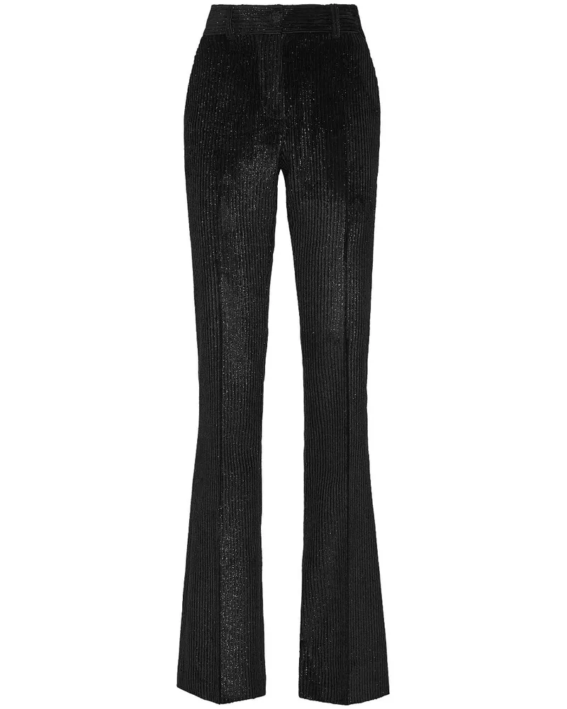 Philipp Plein Ausgestellte Cordhose - Schwarz Schwarz