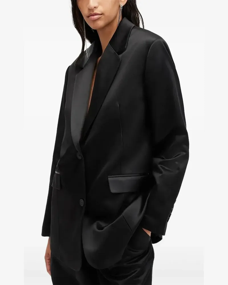 AllSaints Sakko mit fallendem Revers - Schwarz Schwarz