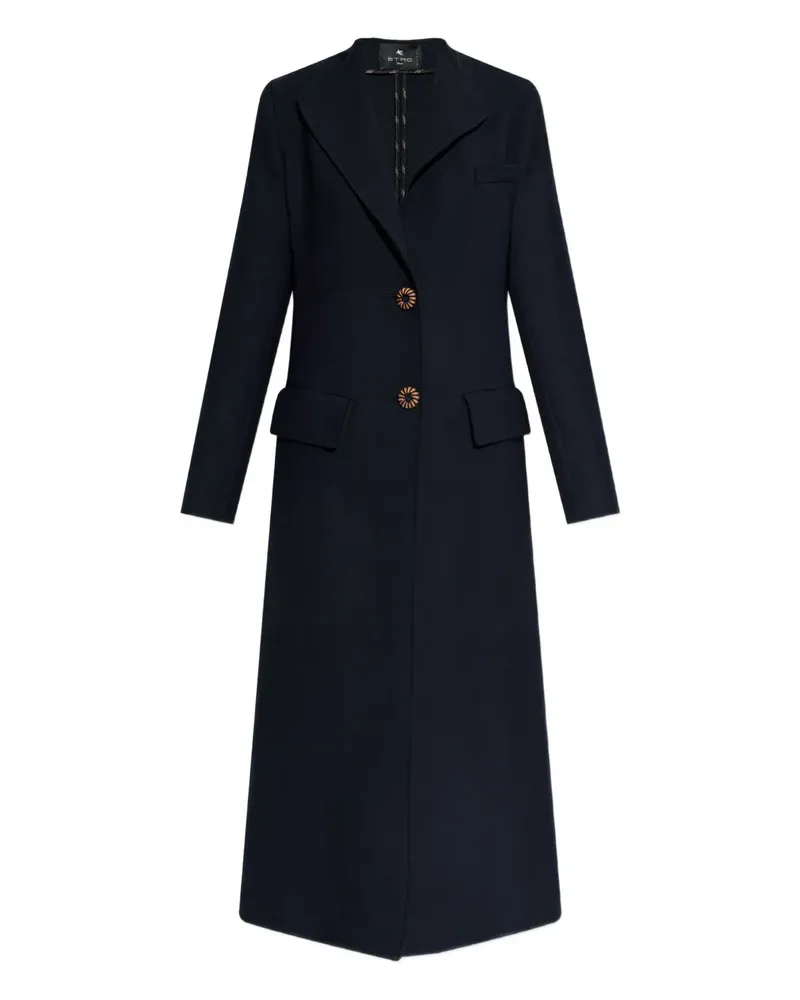 Etro Bestickter Mantel - Schwarz Schwarz