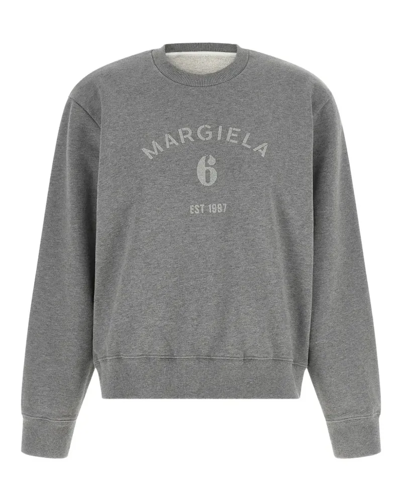 Maison Margiela logo-print White Stitch sweater - Grau Grau