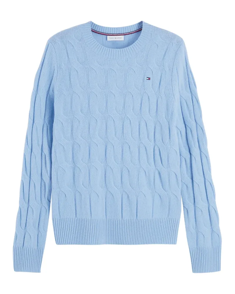 Tommy Hilfiger Pullover mit Zopfmuster - Blau Blau