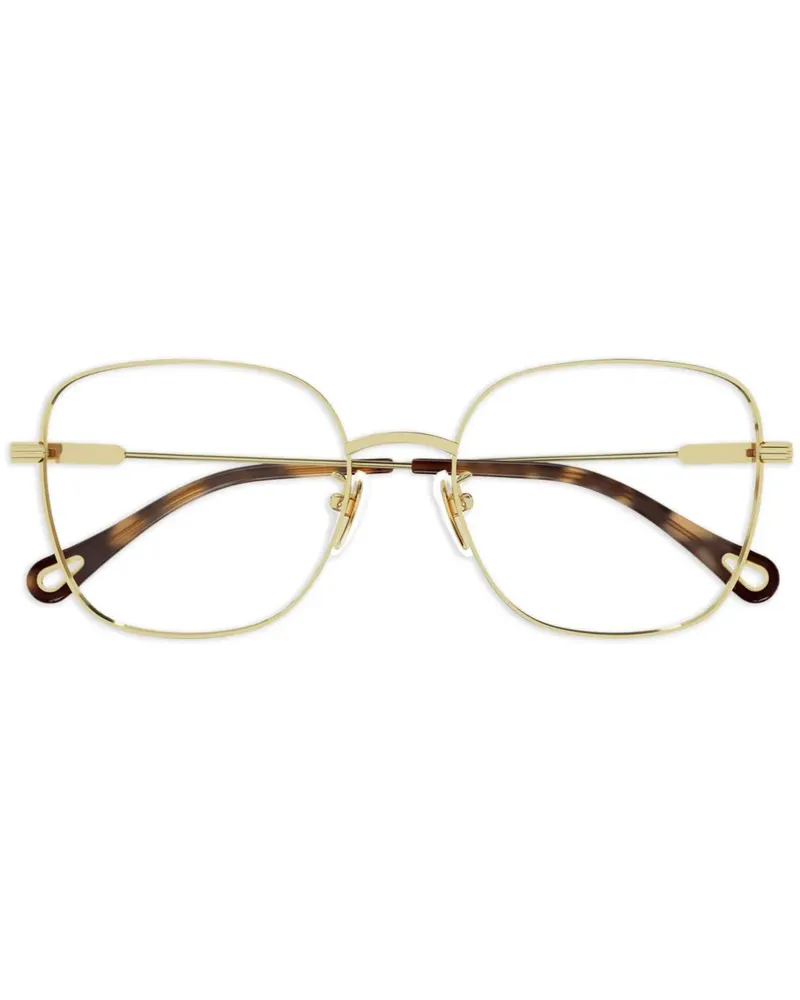 Chloé Brille mit eckigem Gestell - Gold Gold