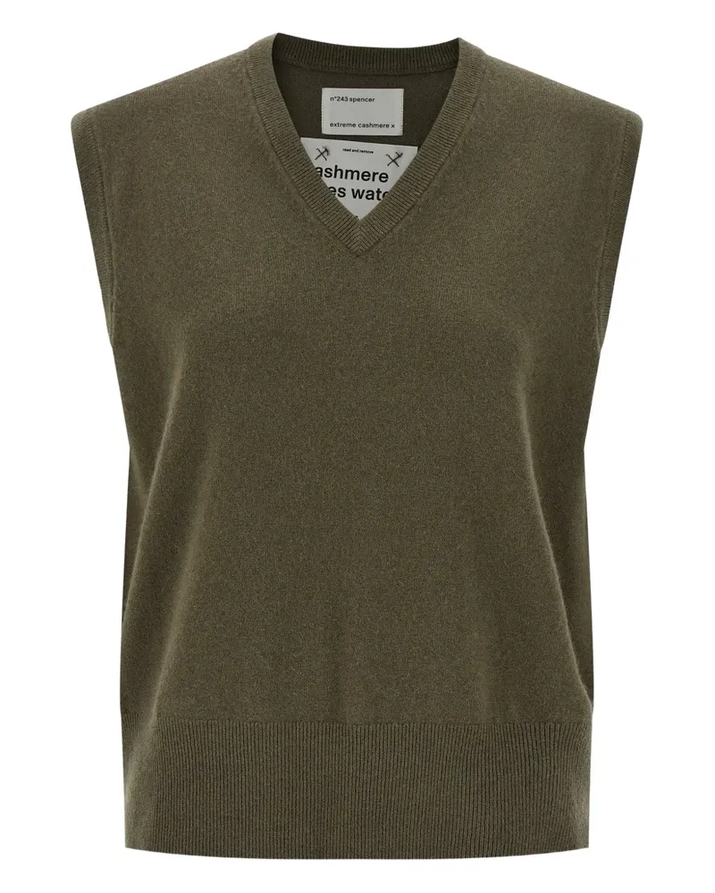 extreme cashmere Spencer V-neck vest - Grün Grün