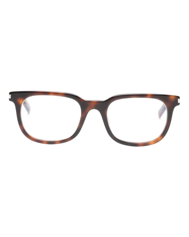 Saint Laurent rectangle-frame glasses - Braun Braun