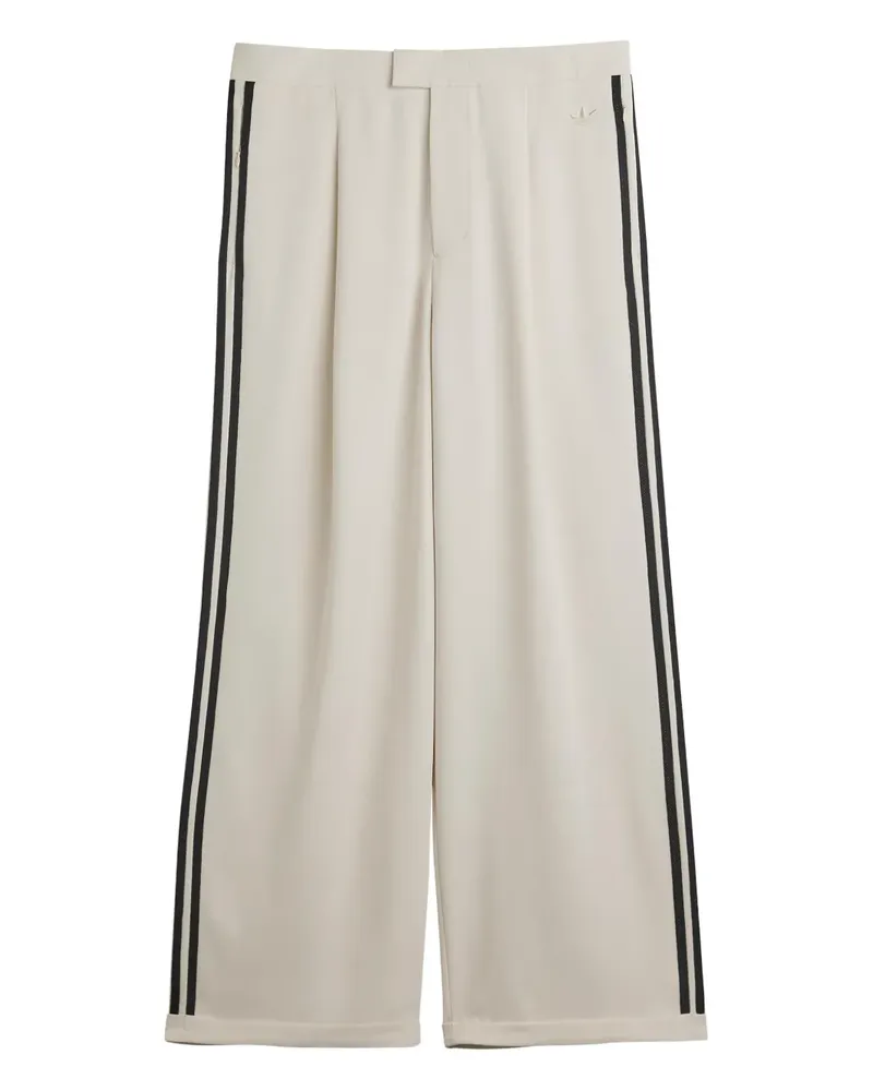 adidas x Wales Bonner stripe-detail palazzo pants - Weiß Weiß