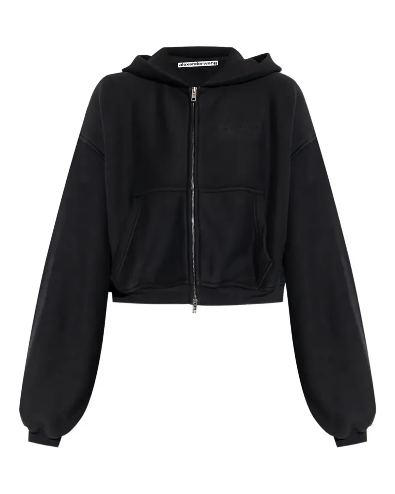 Alexander Wang Kapuzenjacke mit Reißverschluss - Schwarz Schwarz