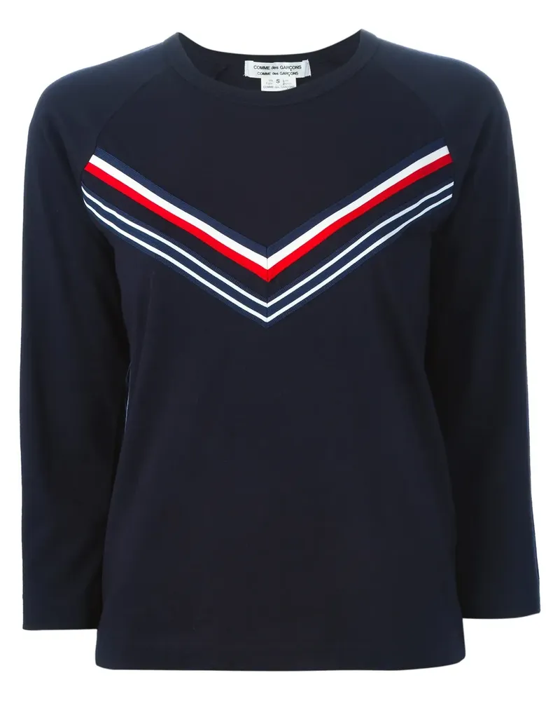 Comme des Garçons Oberteil mit Zickzack-Detail - Blau Blau