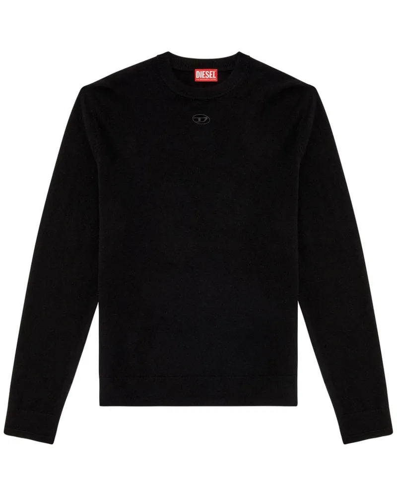 Diesel K-Vieri Pullover mit Logo-Stickerei - Schwarz Schwarz